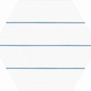 Porto Savona Blue Hex 22x25