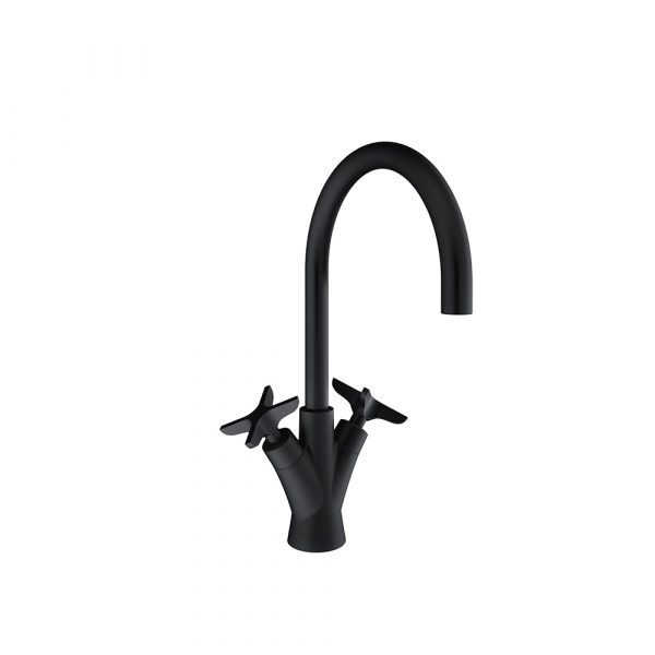 Grifo de lavabo giratorio Adagio Negro Mate