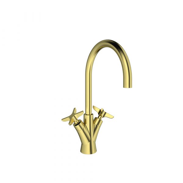 Grifo de lavabo giratorio Adagio Oro Cepillado