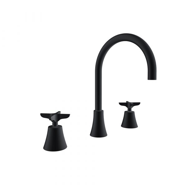 Grifo de lavabo repisa Adagio Negro Mate