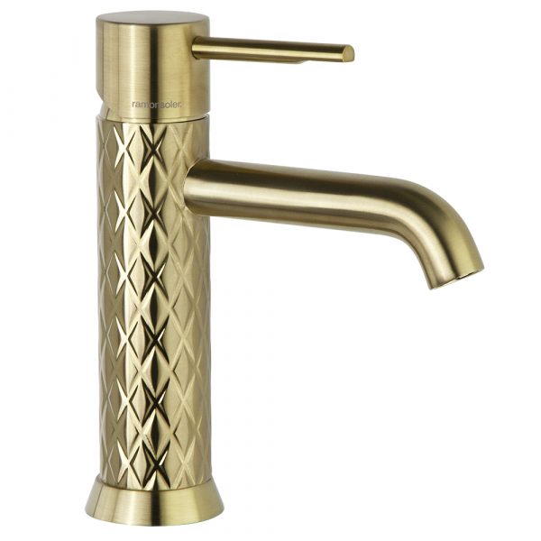 Grifo de lavabo Odisea Joya Oro Cepillado